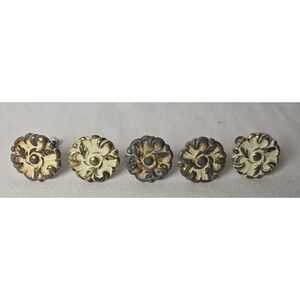 Amerock Provincial Drawer Cabinet Pulls Handles Metal‎ R.D.C.A. 1960 Set Of 5